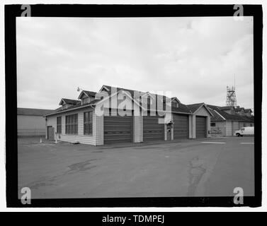 Perspektivische Ansicht DES FEUERS CACHE GEBÄUDE, Blick nach Südosten. - Oregon State Förster's Büro Komplex, 2600 State Street, Salem, Marion, ODER Stockfoto