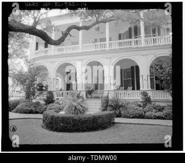 Photogrammetrische BILD - Süd, VORNE, Höhe, TEILANSICHT - Carrington-Carr House, 2 Sitzung Straße, Charleston, Charleston County, SC Stockfoto