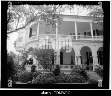 Photogrammetrische BILD - Süd, VORNE, Höhe, TEILANSICHT - Carrington-Carr House, 2 Sitzung Straße, Charleston, Charleston County, SC Stockfoto