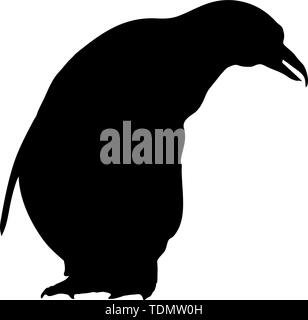 Pinguin Silhouette. Sehr detaillierte glattes Design. Vector Illustration. Stock Vektor