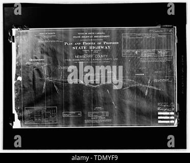 PLAN UND PROFIL DER VORGESCHLAGENEN staatlichen Autobahn, Bundes BEIHILFE PROJEKT Nr. 264, Newberry County - CSX Railroad Bridge (U.S. Route 76), U.S. Route 76 spanning CSX Railroad, Jalapa, Newberry County, SC; South Carolina State Highway Department; Cherokee Bauunternehmen; South Carolina Department of Transportation; Pennell, J Roy; Moorefield, Charles H; Anderson, N S; Barnwell, Joseph W, Jr; Harwell, A; McGowan, Samuel; Sawyer, Ben M; Gooding, W J; C. N. und L. Railroad; CSX Railroad; New South Mitarbeiter, Auftragnehmer; Calloway, Deborah, Sender Stockfoto