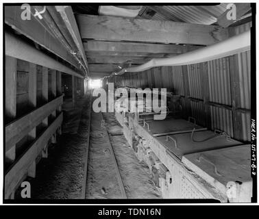 - Park Utah Mining Company - keetley Grubengebäude, Tailing Auto Snowshed, 1 Meilen östlich der USA 40 bei Keetley, Heber City, Wasatch County, UT Stockfoto