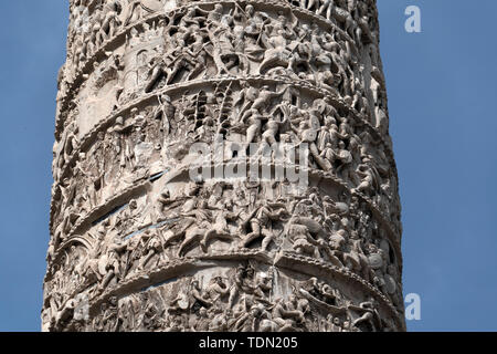 Marc Marcus Aurelio Spalte in Rom Colonna Platz Stockfoto