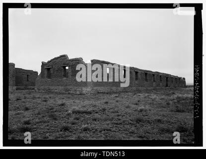 Blick nach Nordosten - Fort Union, Quartiermeister Storehouse, State Highway Nr. 161, Watrous, Mora County, NM Stockfoto