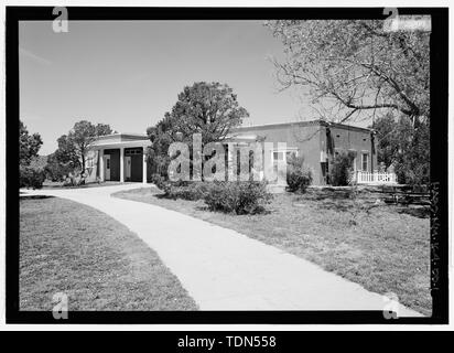 Perspektivische Ansicht Nordwesten schauen - Fort Union, Besucherzentrum, State Highway Nr. 161, Watrous, Mora County, NM Stockfoto