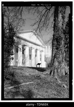 Perspektivische Ansicht des Ostens elevation Suchen aus dem Südosten - Arlington House, Lee, Arlington National Cemetery, Arlington, Arlington County, VA; Hadfield, George; Custis, George W, Parke; Gibson, John; Lee, Robert E; Meigs, Montgomery C; Moore, Charles; Leisenring, Luther; Krieg; Morris, Scott, Sender; Smith, Delos, Feld Mannschaft; Schara, Mark, Projektleiter; Byrdy, Edward, Feld Mannschaft; Schara, Mark, Feld team; Die meisten, Jennifer, Feld Mannschaft; Falwell, Kathryn, Feld Mannschaft; Preis, Virginia Barrett, Sender; Smalling, Walter, Fotograf; Ciango, D-F, delineator; P Stockfoto