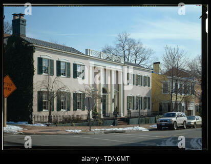 Blick von Westen (vorne) Erhöhung der Suche von Nordwesten (doppelte Blick auf HABS DC--832-1) - Clements-de Sibour House, 1539 Twenty-ninth Street, Northwest, Washington, District of Columbia, DC Stockfoto