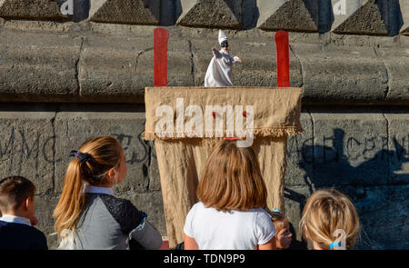 Puppentheater, Piazza del Gesù Nuovo, Neapel, Italien Stockfoto