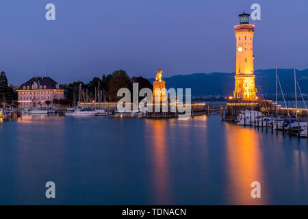 Port, Lindau, Bodensee, Bayern, Deutschland Stockfoto