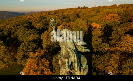 Niederwald Denkmal, Niederwalddenkmal, Rüdesheim, Rheingau, Hessen, Deutschland Stockfoto