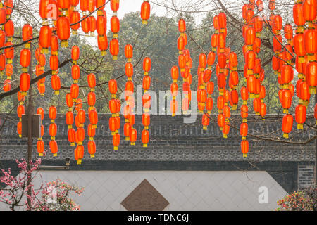 Antike Architektur von Du Fu Caotang in Chengdu, China Stockfoto