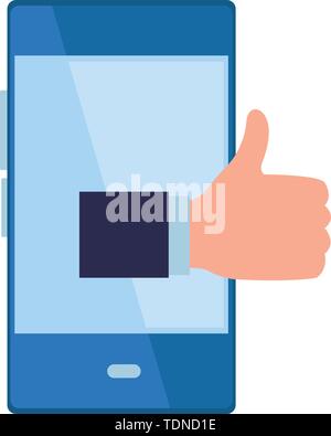 Handy Kommunikation Symbol mobile Cartoon Stock Vektor