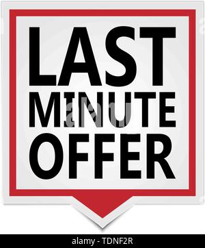 Last Minute Angebot Square Sprechblase Label web Aufkleber isoliert Stock Vektor