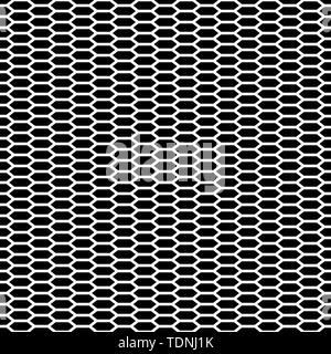 Nahtlose Käfig horizontal. Wabe. Grill. Mesh. Moderne, elegante Textur. Muster mit linearen Sechsecken. Vector Hintergrund. Stock Vektor