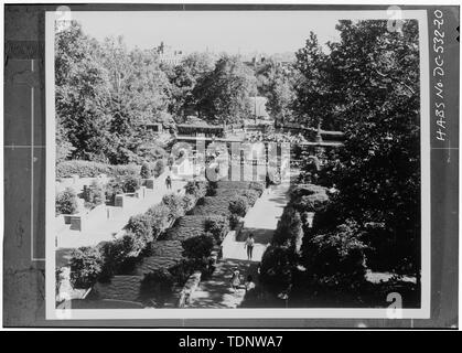 Fotokopie des National Park Service, US Department des Innern, Washington, DC. Foto Nr. 8005. B, 4. Juli 1963. Kaskade von oben-Meridian Hill Park, begrenzt durch fünfzehnten, sechzehnten, Euklid und W Straßen, Northwest, Washington, District of Columbia, DC Stockfoto