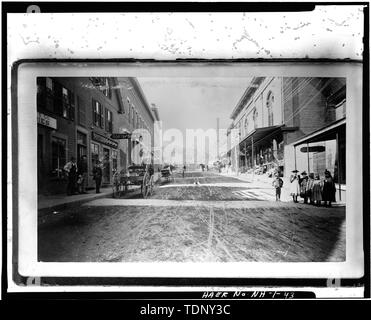 Die fotokopie einer Foto (original Drucken in der Sammlung des Claremont historische Gesellschaft) Nr. Datum, Fotograf unbekannt ALLGEMEINE ANSICHT EINES NICHT IDENTIFIZIERTEN STRASSE IN CLAREMONT - Claremont Dorf Industriegebiet, Zwischen B, Claremont, Sullivan County, NH Stockfoto