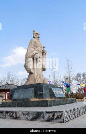 Die Statue von Sun Wu in der Kunst des Krieges von Sun City, Huimin County in der Provinz Shandong Stockfoto