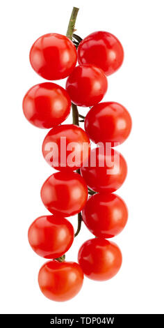 Cherry tomate Zweig auf einem weißen Hintergrund. Stockfoto