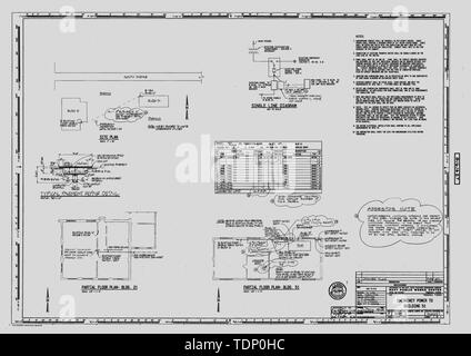 Kopie der Zeichnung (dieses Foto ist ein 8 x 10 Kopieren eines 8 x 10 Negativ; 1987 architektonische Zeichnung an NAS Pensacola, Florida, Gebäude Nr. 51) Notstromversorgung auf Gebäude Nr. 51, BLATT 1 VON 1 - U.S. Naval Air Station, Lokschuppen, South Avenue, Pensacola, Escambia County, FL entfernt Stockfoto