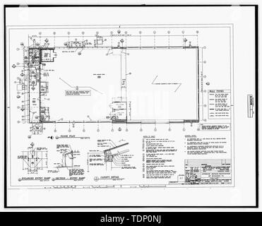 Kopie der Zeichnung (dieses Foto ist ein 8 x 10 Kopieren eines 8 x 10 Negativ; 1992 ursprüngliche architektonische Zeichnung in Gebäude Nr. 458 entfernt, NAS Pensacola, Florida) INNENRAUM REPARATUR - Sanierung der Gebäude Nr. 74, PLAN, Blatt 4 von 31 U.S. Naval Air Station, Wasserflugzeug Hangar, 521 South Avenue, Pensacola, Escambia County, FL Stockfoto
