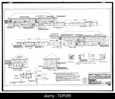 Kopie der Zeichnung (dieses Foto ist ein 8'x 10' Kopie einer 8' x 10' negativ; 1966 ursprüngliche architektonische Zeichnung in Gebäude Nr. 458 entfernt, NAS Pensacola, Florida) Strukturelle Reparaturen, Gebäude Nr. 18, Blatt 2 von 3 - U.S. Naval Air Station, Marine Kaserne, 232 East Avenue, Pensacola, Escambia County, FL Stockfoto