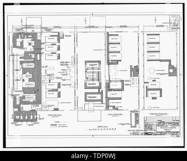 Kopie der Zeichnung (dieses Foto ist und 8" x 10' Kopie einer 8' x 10' negativ; 1973 ursprüngliche architektonische Zeichnung in Gebäude Nr. 458 entfernt, NAS Pensacola, Florida) Abbruch von Anlagen, Gebäude Nr. 47, Pläne, Blatt 1 von 1 - U.S. Naval Air Station, Kraftwerk, 328 South Avenue, Pensacola, Escambia County, FL Stockfoto