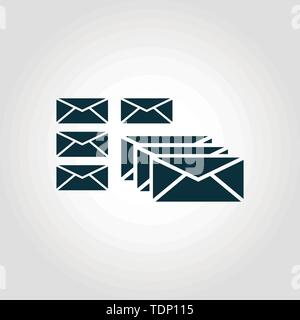 Symbol für das Symbol für das Mailing-Vektor. Kreative Zeichen aus Werbung Icons Sammlung. Gefülltes flaches Mailing-Symbol für Computer und Handy Stock Vektor