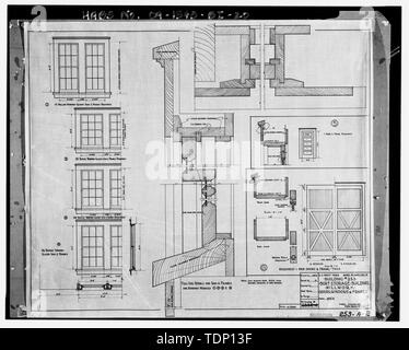 Kopie der Zeichnung an National Archives, San Bruno, Kalifornien (Marine - 253-A-2). Mühle; Oktober 1918. - Mare Island Naval Shipyard, Gebäude, Nussbaum Avenue, südöstlich von Nussbaum Avenue und 5th Street, Vallejo, Solano County, CA Stockfoto