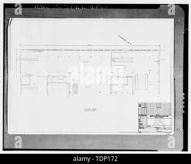 Kopie der Zeichnung an National Archives, San Bruno, Kalifornien (Navy - 87-A-7). Minsy PW Datensatz Grundriss Gebäude 87; N.B. - Mare Island Naval Shipyard, Werkstatt, Waterfront Avenue, West Side zwischen einer Straße und der Third Street, Vallejo, Solano County, CA Stockfoto