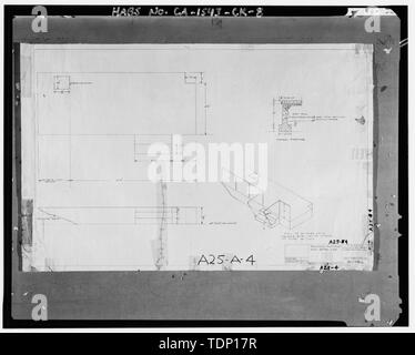 Kopie der Zeichnung an National Archives, San Bruno, Kalifornien (Navy-A 25-4). 40486 vorgeschlagene Plattform Quarters; 31. März 1952. - Mare Island Naval Shipyard, Viertel eine 25, maseda Straße, Terminus südöstlich der Schnittpunkt mit Imhoff Straße, Vallejo, Solano County, CA Stockfoto