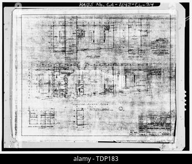 Kopie der Zeichnung an National Archives, San Bruno, Kalifornien (Navy-A 266-3). 2. OG und Dach Plan; August 25, 1944. - Mare Island Naval Shipyard, Ordnance Lager, Blake Avenue, nordostecke von Blake Avenue und Railroad Avenue, Vallejo, Solano County, CA Stockfoto