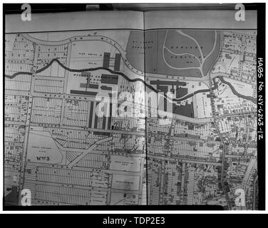 Kopie der Karte von Atlas der Westchester County von Joseph E. Bien, von Julius Bien und Company, New York, 1893 - Teppich Zweireihiges Gehäuse, Teppich Teppich Zeile Zeile im Norden und Süden, Yonkers, Westchester County, NY veröffentlicht. Stockfoto