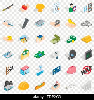 Joint Stock Company Icons Set, isometrische Stil Stock Vektor