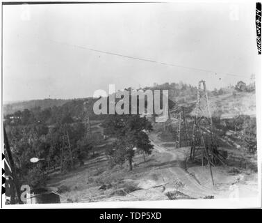 Fotokopiert 1973 original von Albert M. Stiles, Jr., Parkersburg, WV, 1907 besessen. MOUNT FARM OIL COMPANY. - Westen Oil Company endlose Kabel Pumpstation, U.S. Route 50 (Vulkan Nähe), Petroleum, Ritchie County, WV; Stiles, W C Stockfoto