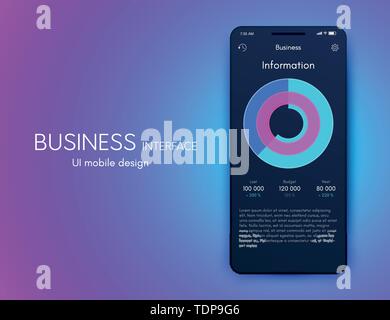 Vektorgrafiken mobile Infografiken mit drei Optionen. Vorlage für die Erstellung von mobilen Anwendungen, Workflow Layout, Schaltplan, Banner, Web Design Stock Vektor