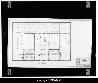 Kopie der Zeichnung (Von der Abteilung des Marine, öffentliche Archive, Annapolis, MD) Hines, Delineator, 1913 DRITTE GRUNDRISS, 1913 - US Naval Academy, Isherwood Hall, Annapolis, Anne Arundel County, MD; Flagg, Ernest; Isherwood, Benjamin Franklin; Noel Bauunternehmen; Harrison und Palmer, Incorporated; RTKL; Hennebique, Francois; Unbekannt, Fotograf; Earle, Lawrence P, Historiker Stockfoto