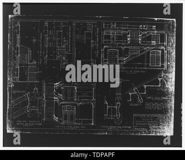 Kopie der Zeichnung (Von der Abteilung des Marine, öffentliche Arbeiten, Annapolis, MD) R. M.C., Delineator, 1960 SONSTIGES TREPPE DETAILS - US Naval Academy, Griffin Hall, Annapolis, Anne Arundel County, MD; de Sibour, Jules Henri; Greif, Robert S ; unbekannt, Fotograf; Earle, Lawrence S., Historiker Stockfoto