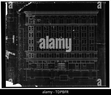Kopie der Zeichnung (Ort der ursprünglichen unbekannt) MacDonald und Applegarth, Architekten, April 1912 Sutter Street ELEVATION - Holbrook Gebäude, 58 Sutter Street, San Francisco, San Francisco County, CA Stockfoto