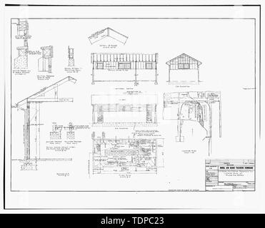 Kopie der Zeichnung (dieses Foto ist ein 8 x 10 Kopieren eines 8 x 10 Negativ; 1916 architektonische Zeichnung an NAS Pensacola, Florida, Gebäude Nr. 458) die Latrine Gebäude Nr. 67 PLÄNE UND DETAILS, Blatt 1 von 1. - U.S. Naval Air Station, öffentliche Toiletten, South Avenue, Pensacola, Escambia County, FL Stockfoto