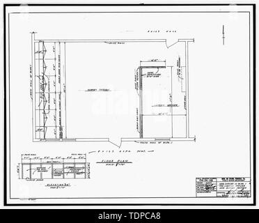 Kopie der Zeichnung (dieses Foto ist ein 8 x 10 Kopieren eines 8 x 10 Negativ; 1963 ursprüngliche architektonische Zeichnung in Gebäude Nr. 458 entfernt, NAS Pensacola, Florida) neue Büros in Gebäude Nr. 1 FÜR LIAISON OFFICER UND UMFRAGE ABSCHNITT - U.S. Naval Air Station, Schiff Carpenter's Werkstatt, 368 South Avenue, Pensacola, Escambia County, FL Stockfoto
