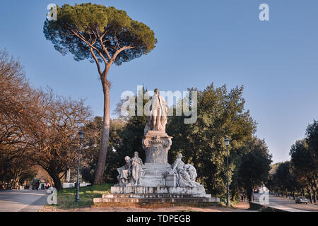 Rom, Denkmal für Johann Wolfgang von Goethe in den Park der Villa Borghese Stockfoto