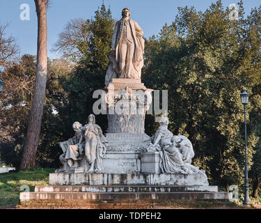 Rom, Denkmal für Johann Wolfgang von Goethe in den Park der Villa Borghese Stockfoto