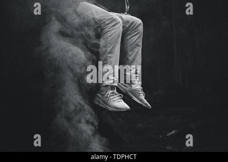 Konzept kreative Wald Portrait Shooting Konzept Fotograf Susan Stockfoto