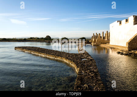 Landschaften der Strand von Vendicari Naturpark in Sizilien, Italien. Stockfoto