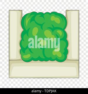 Zaun hedge Symbol, Cartoon Stil Stock Vektor