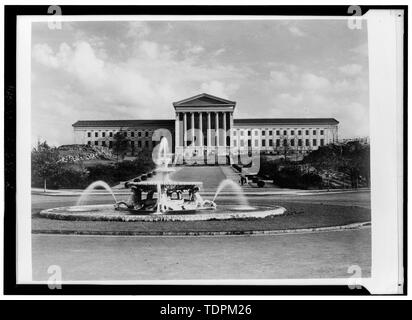 Fotokopie der Brunnen vor Philadelphia Museum der Kunst, Ca. 1928, mit freundlicher Genehmigung von Philadelphia Museum der Kunst - Brunnen der Seepferdchen, Aquarium Lane, Philadelphia, Philadelphia County, PA Stockfoto