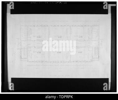 Fotografische Kopie der ursprünglichen Konstruktion Zeichnung reproduziert. Zweite GRUNDRISS - Beverly Vista Schule, Verwaltungsgebäude, 200 South Elm Drive, Beverly Hills, Los Angeles County, CA Stockfoto