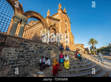 Kirche Unserer Lieben Frau vom Rosenkranz (allgemein die Kathedrale genannt), Asmara, Eritrea Stockfoto