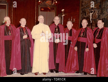 Papst Pius XII. mit Kardinälen, Vatikanstadt 1950 s Stockfoto