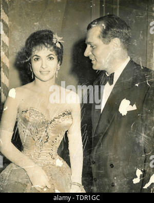 Die italienische Schauspielerin Gina Lollobrigida, 1950er Jahre Stockfoto